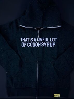 Black awful lot of syrup Zip Up Hoodie